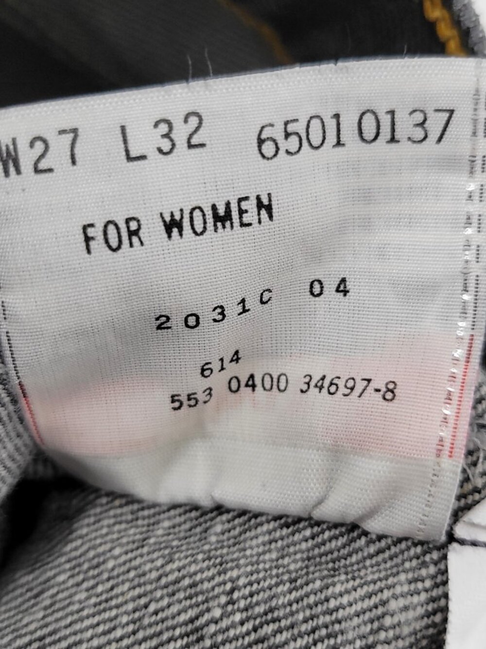 Vintage Black 501 Levi’s Women's 27x32 Fits 25x26.5 USA Made Button Fly Rare - Picture 7 of 16